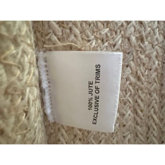 Antik Kraft Tan Floral Purse Shoulder Bag Tote 100% Jute Bohemian Indie Cottage - Picture 6 of 9